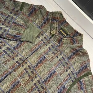 GEIGER Multi-Color Cardigan Women's Size 50 Full Zip Wool Mohair Austria